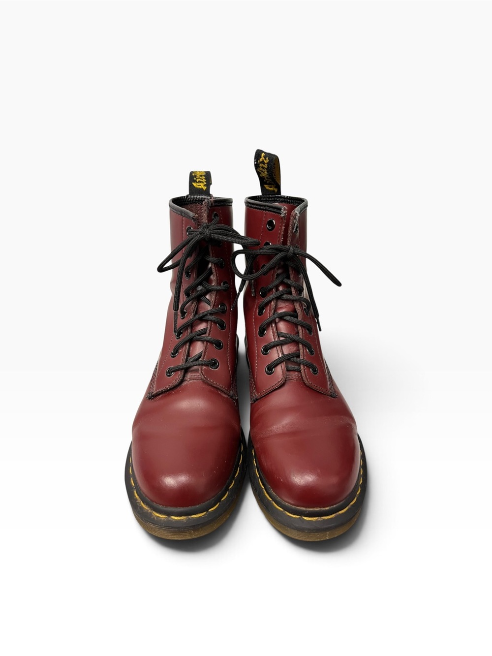 Dr. Martens Cherry Red Leather 8-Eye Lace-Up Boots men’s size 9